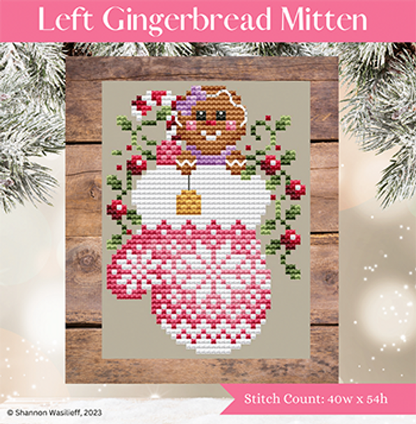 23-2648 Left Gingerbread Mitten by Shannon Christine Designs