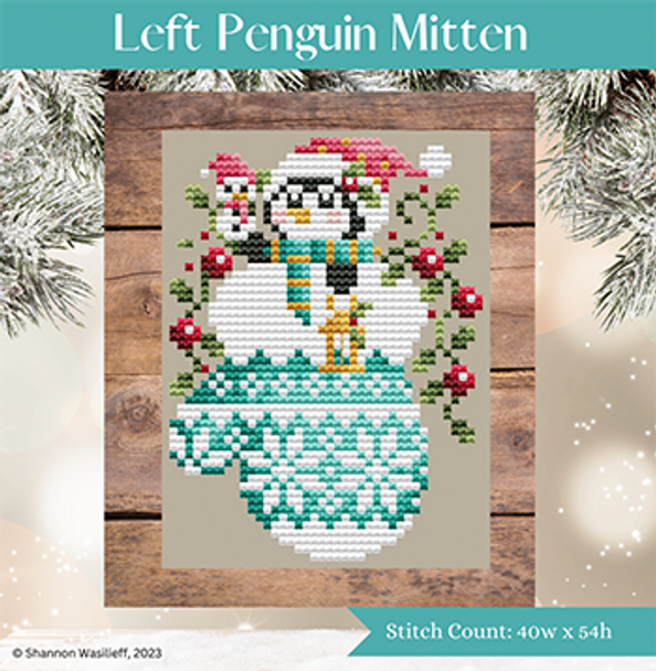 23-3118 Left Penguin Mitten by Shannon Christine Designs