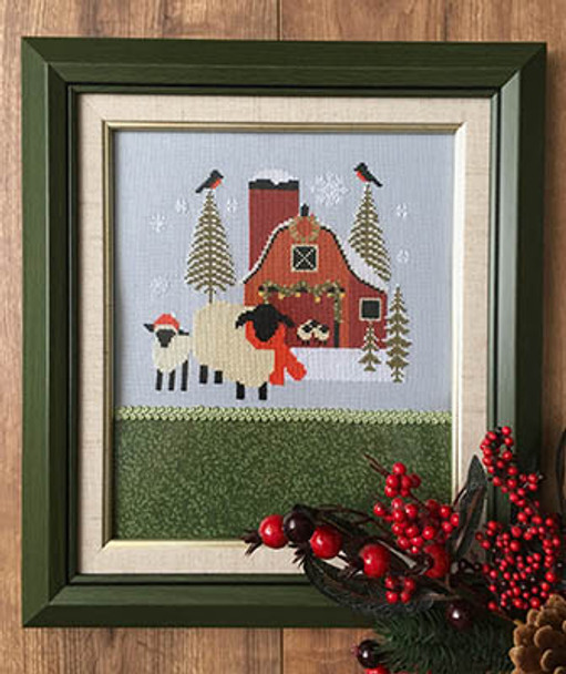 Christmas Barn by Twin Peak Primitives 23-2758