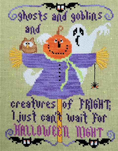 I Just Can't Wait For Halloween Night 85w x 110h by Vals Stuff 23-2433 YT