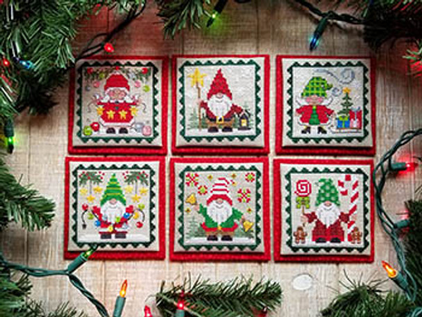 Christmas Gnome Littles 46w x 46h Each by Waxing Moon Designs 23-3169