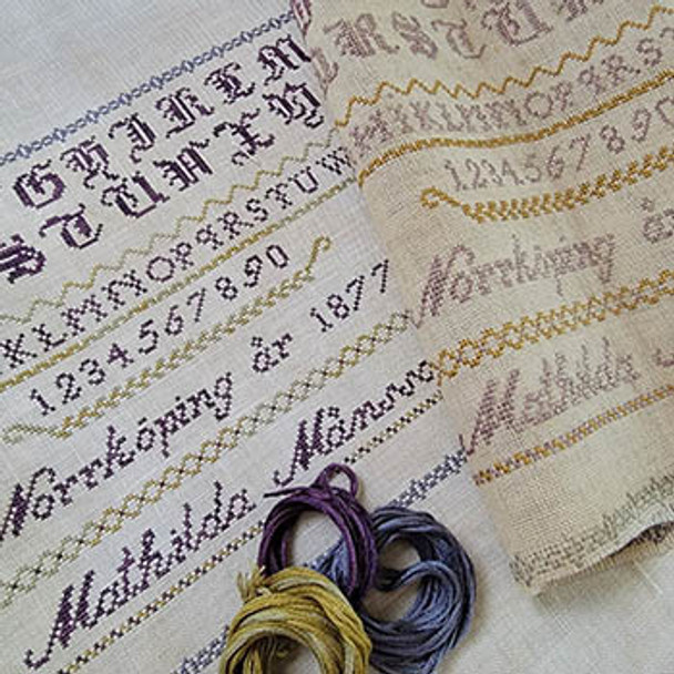 Mathilda Mansson 1877 Sampler by Wishing Thorn 23-3103