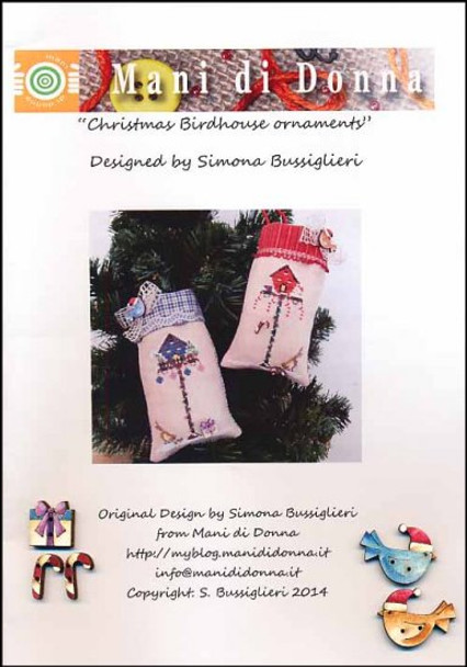 YT Christmas Birdhouse Ornaments Mani Di Donna