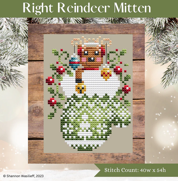 Right Reindeer Mitten by Shannon Christine Designs 23-3008