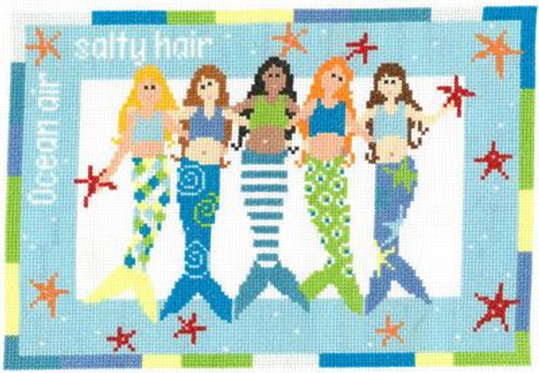 Ocean Air, Salty Hair Kit Stitch Count 153w x 108h Pippin Studio