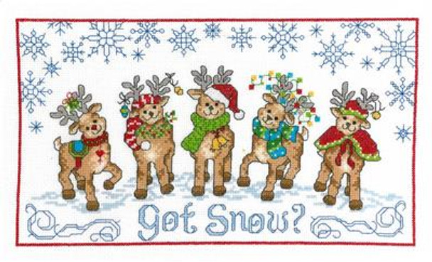 Ursula Michael Designs Got Snow Reindeer 166w x 97h