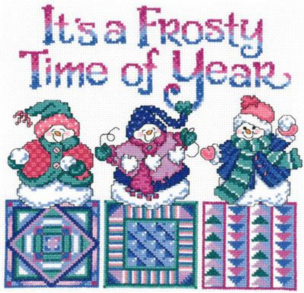 Ursula Michael Designs Frosty Snowmen 126w x 128h