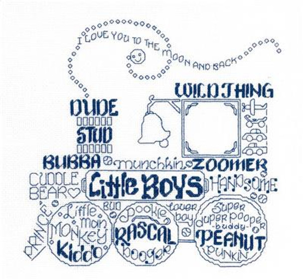 Ursula Michael Designs Let's Love Little Boys 128w x 124h