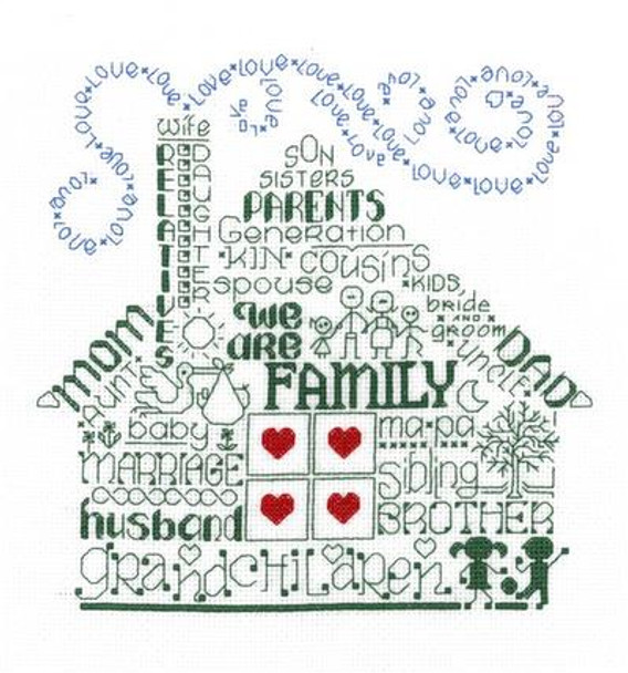 Ursula Michael Designs Let's Be Family 108w x 110h