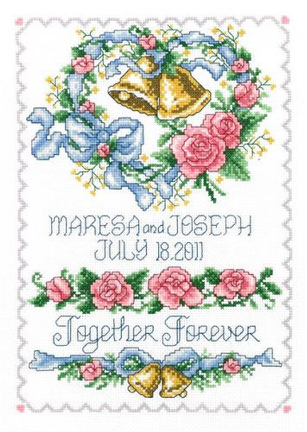 Ursula Michael Designs Wedding Bell Sampler 113w x 161h