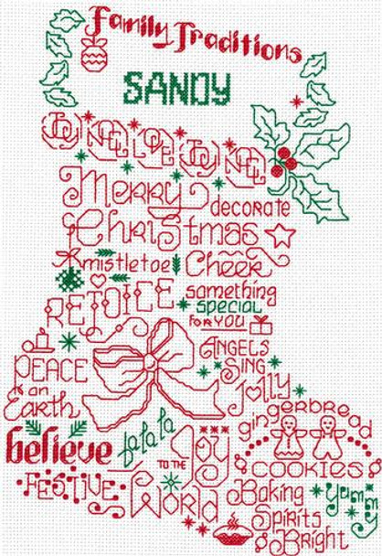 Mrs. Holiday Stocking Ursula Michael Designs