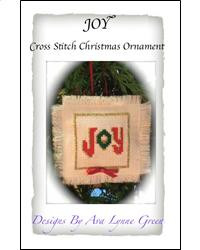 Joy Cross Stitch Christmas Ornament 4" x 4" Terri's Yarns and Crafts