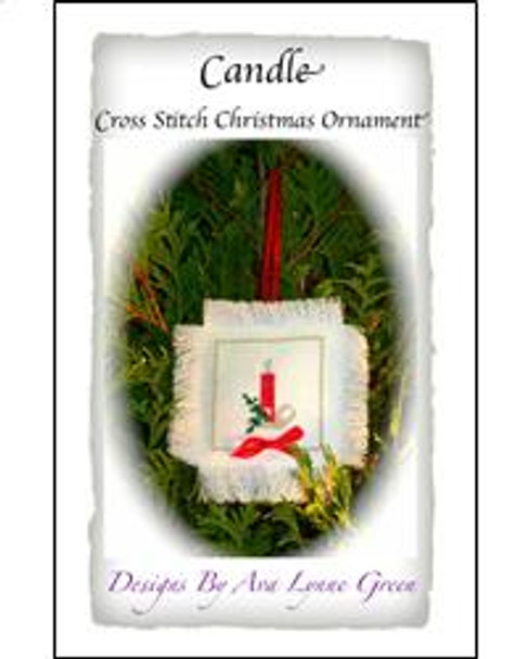 Candle Cross Stitch Ornament4" x 4" Terri's Yarns and Crafts