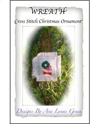Wreath Cross Stitch Christmas Ornament 4" x 4" Terri's Yarns and Crafts