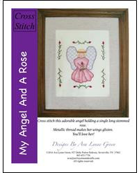 My Angel And A Rose 110 x 110 stitches Terri's Yarns and Crafts