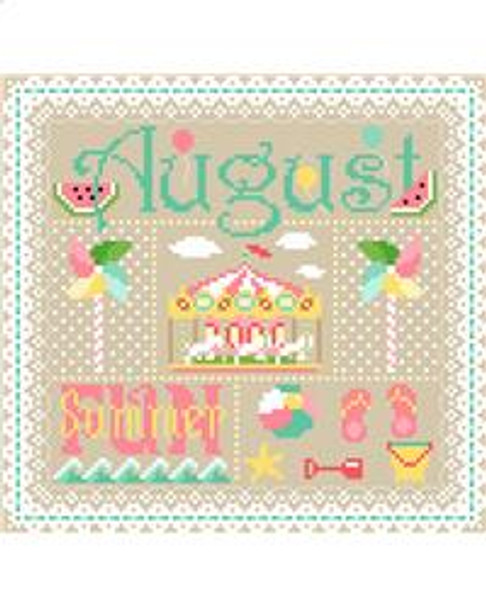 August Sampler 117 x 111 Sugar Stitches Design