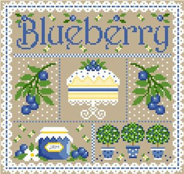 Blueberry Sampler 117 x 111 Sugar Stitches Design