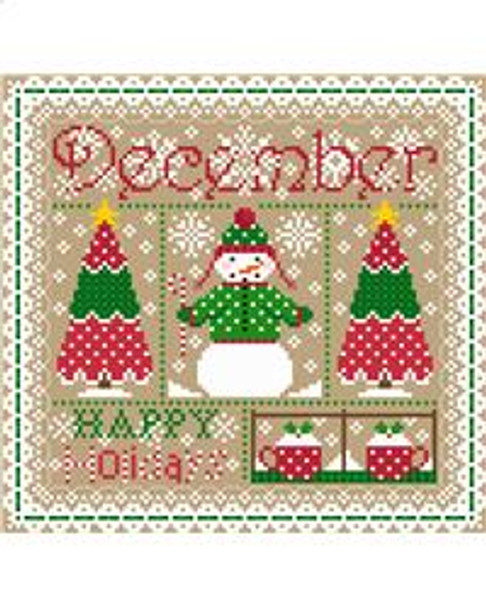 December Monthly Sampler 117 x 111 Sugar Stitches Design