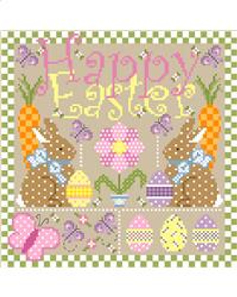 Happy Easter 117 x 117  Sugar Stitches Design