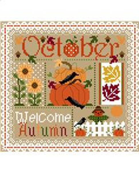 October Sampler 117 x 111  Sugar Stitches Design