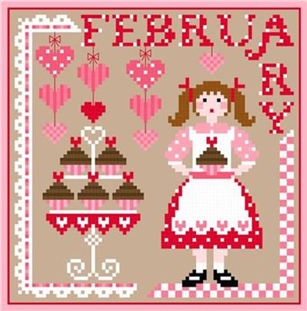 Miss February 82w x 84h Sugar Stitches Design