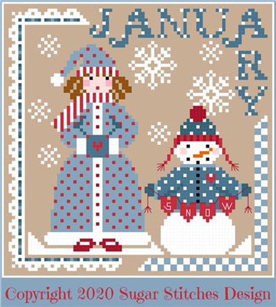 Miss January 82w x 84h Sugar Stitches Design