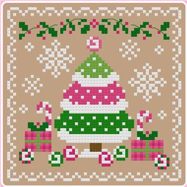 Holiday Tree 61w x 61h Sugar Stitches Design