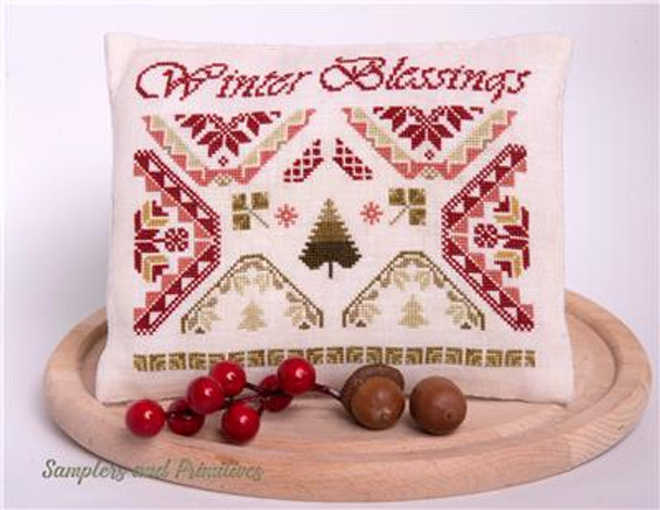 Winter Blessings 124w x 99h Samplers and Primitives