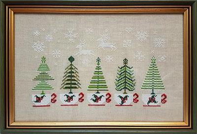 Merry Teacups Project Size15.7"W x 10.0"H on 32CT Stitch N Needs