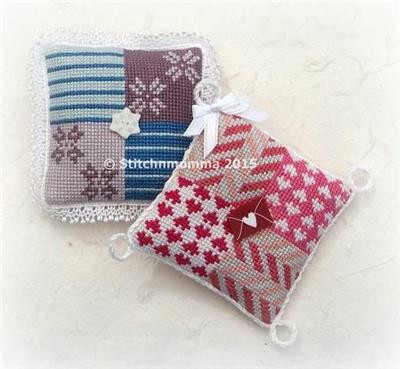 Patchwork Pincushion - January / February 36 wide x 36 high Stitchnmomma