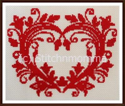 Swirled Heart 109w x 88h Stitchnmomma
