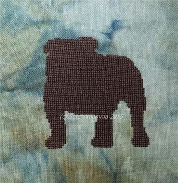 Dog Silhouette - Bulldog Stitchnmomma