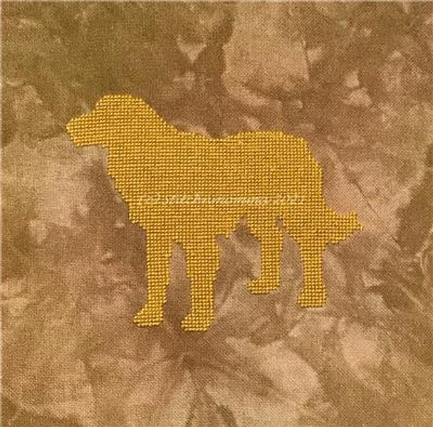 Dog Silhouette - Golden Retriever 85w x 68h Stitchnmomma