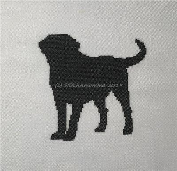 Dog Silhouette - Labrador Retriever 80w x 83h Stitchnmomma