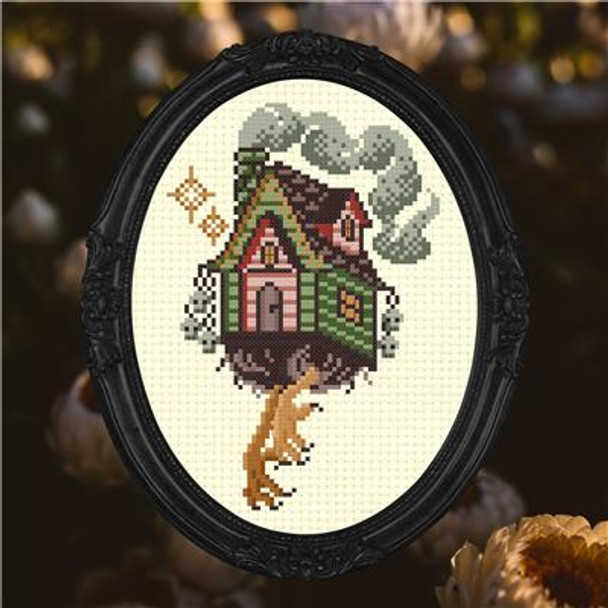 Baba Yaga Hut Hut 65w x 95h StitchSprout Cross Stitch