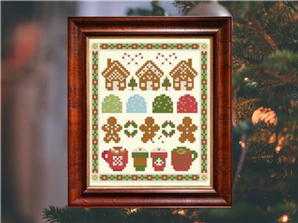 Mini Gingerbread Christmas Sampler 65w x 77h StitchSprout Cross Stitch