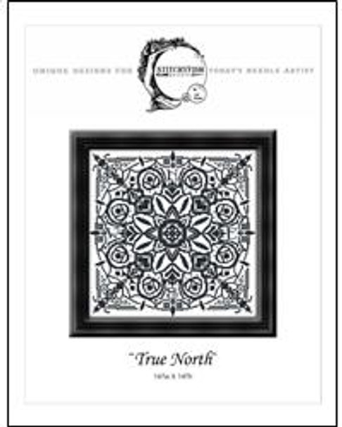 "True North" Romantic Monochromatic 147 X 147 StitchyFish Designs