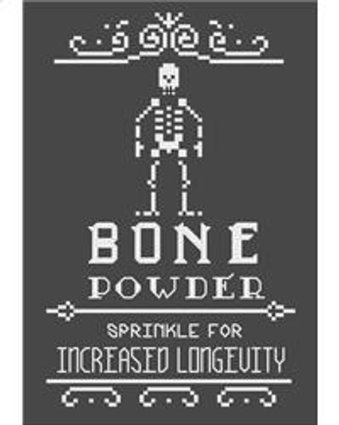 Bone Powder Apothecary Label 64w X 101h StitchyFish Designs