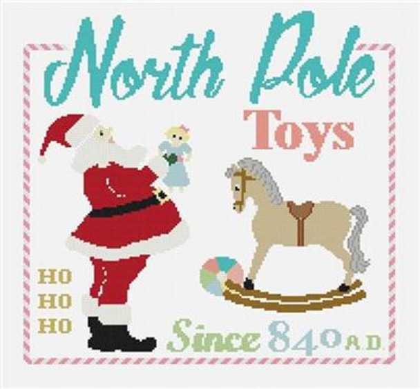 "North Pole Toys" 209w X 171h StitchyFish Designs
