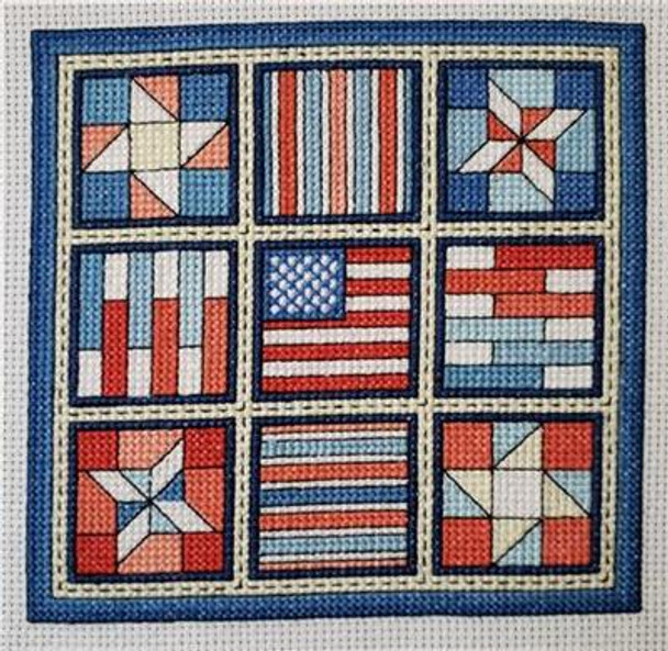Quilt Blocks 7 - Stars & Stripes 74 x 74 Rogue Stitchery
