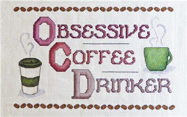 OCD - Obsessive Coffee Disorder 145 x 91 Rogue Stitchery