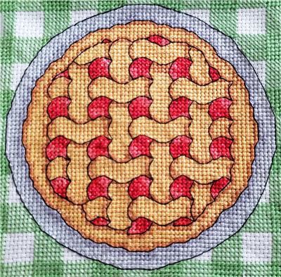 Cherry Pie 70 x 70 Rogue Stitchery