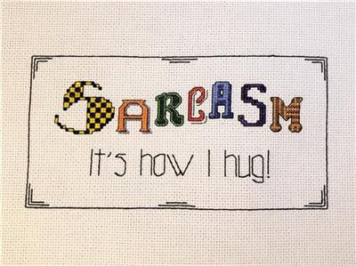 Sarcasm 114w X 58h Rogue Stitchery