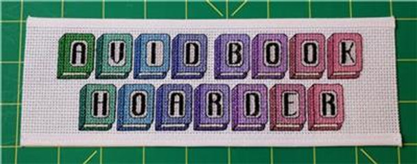 Avid Book Hoarder 105 x 32 Rogue Stitchery