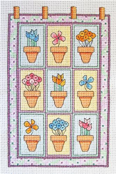 Quilted Flowers 57 x 91 Rogue Stitchery