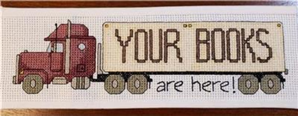 Your Books Are Here (RED) 110 x 31 Rogue Stitchery
