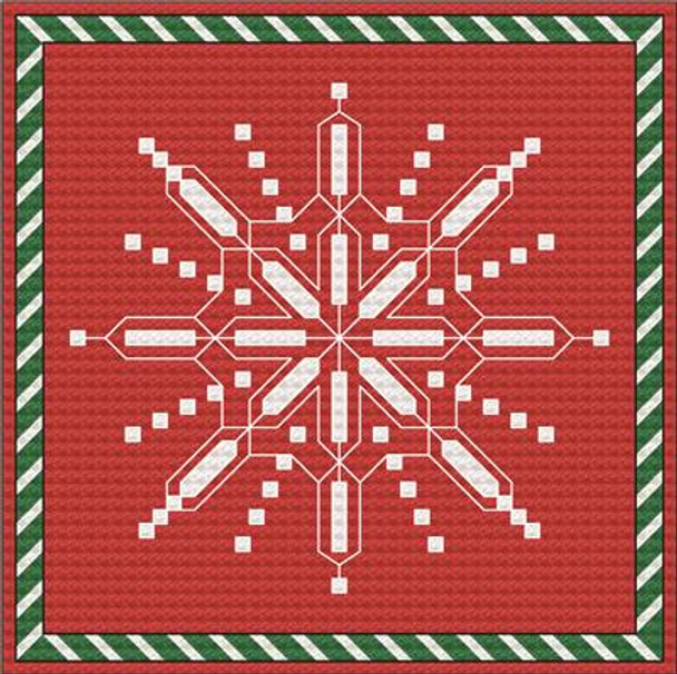 A Christmas Snowflake 49w x 49h PurrCat CrossStitch