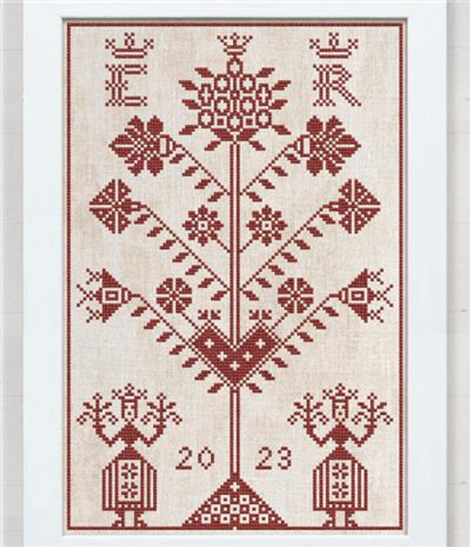 A Tree of Friendship 105w x 159h Modern Folk Embroidery