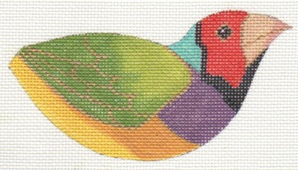 LL300Z Labors Of Love Lady Gouldian Finch Clip-­on Bird 18 Mesh 5" x 3" each (2)