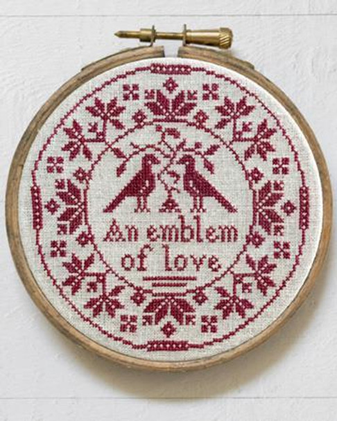 An Emblem of Love: A Quaker Cross-Stitch Hoop 89 crosses high & wide  Modern Folk Embroidery
